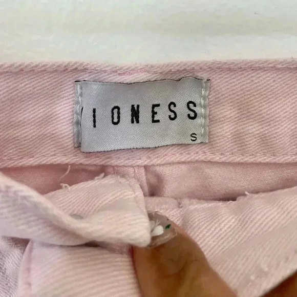 5 for $25 | Lioness Distressed Mini denim Skirt Pink  Size Small - Picture 5 of 5